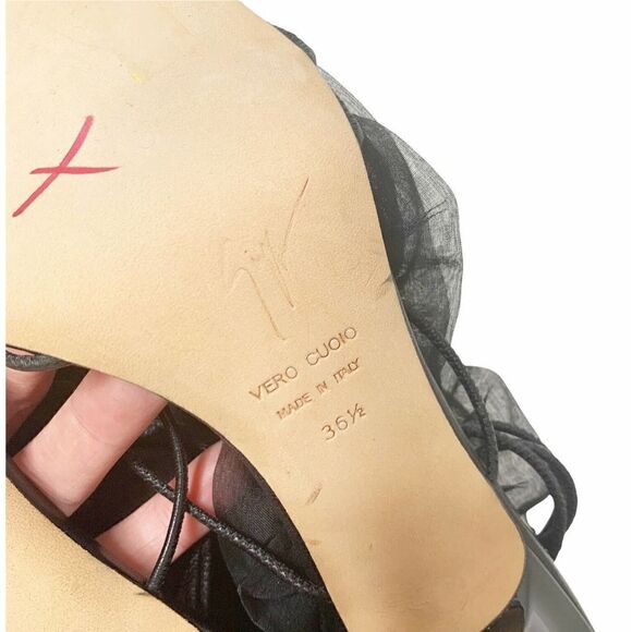 Giuseppe Zanotti Organza Floral Strappy Sandals - Picture 8 of 9